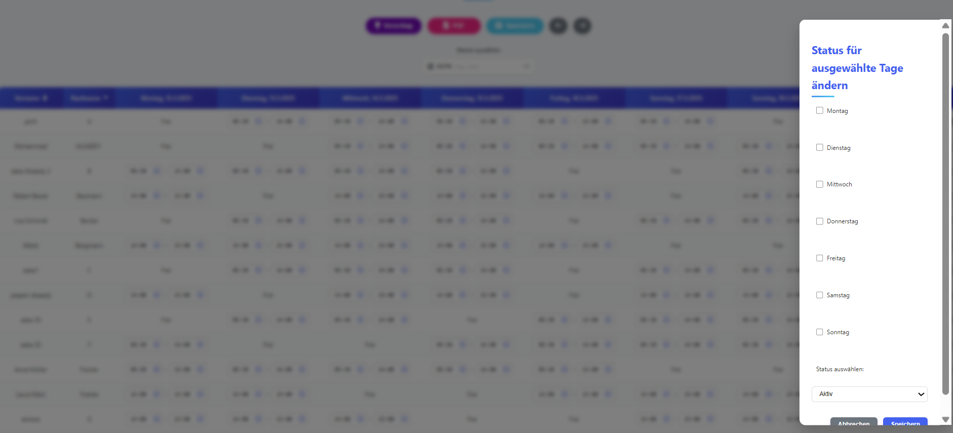 Dashboard-Übersicht